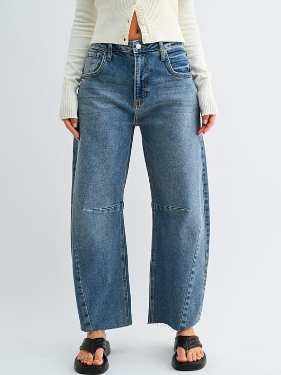 Just Black Denim - Just Black Denim Seamed Barrel Jean